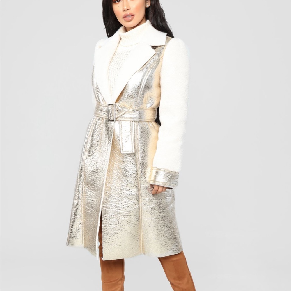 Brand New | Tags | Metallic Longline Jacket